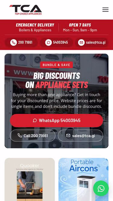 Screenshot of tca.gi