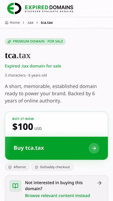 Screenshot of tca.tax