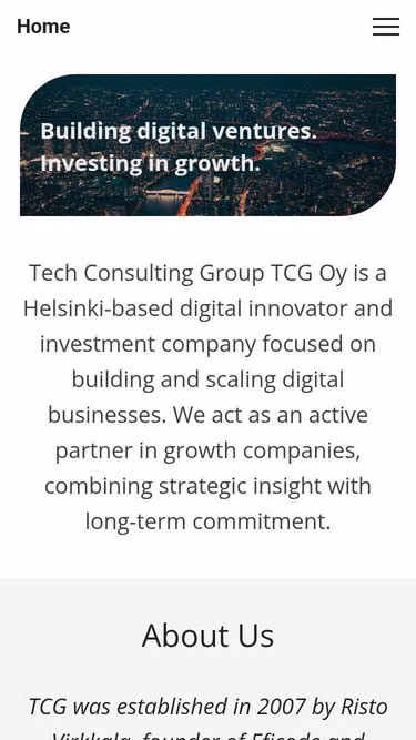Screenshot of tcg.fi