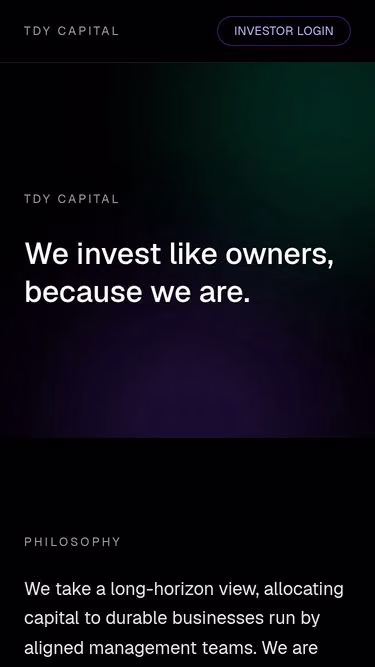 Screenshot of tdy.capital