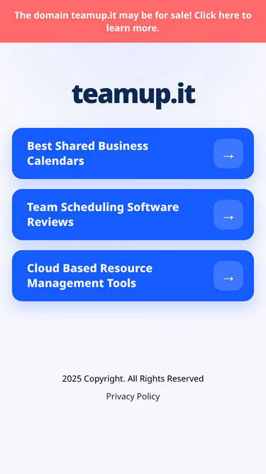 Screenshot of teamup.it