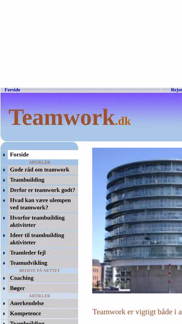 Screenshot of teamwork.dk