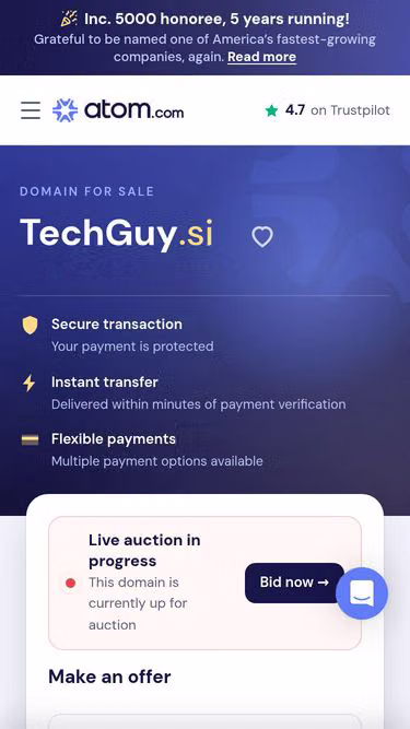 Screenshot of techguy.si