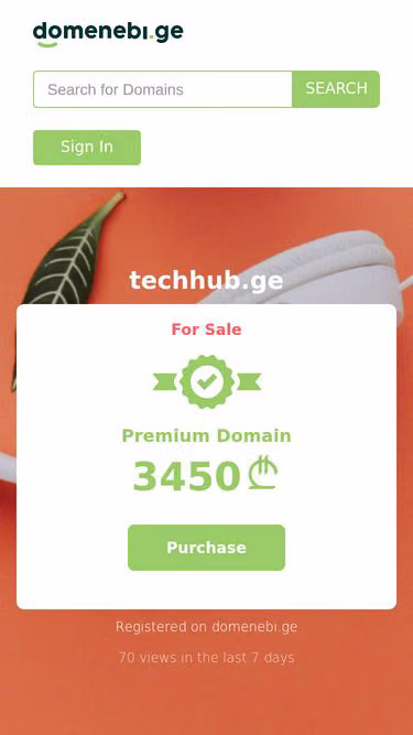 Screenshot of techhub.ge