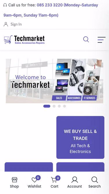 Screenshot of techmarket.ie