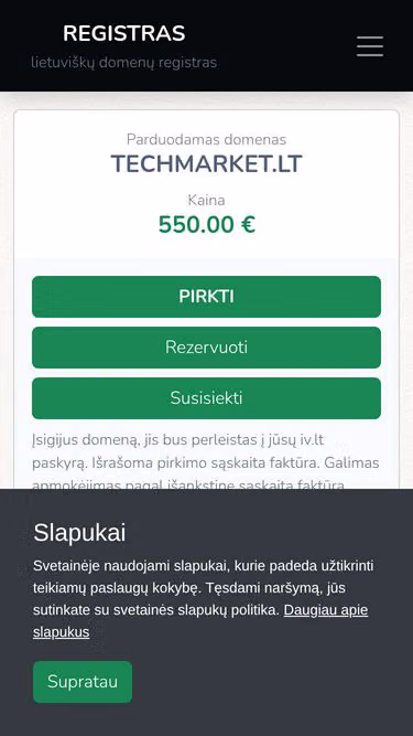 Screenshot of techmarket.lt