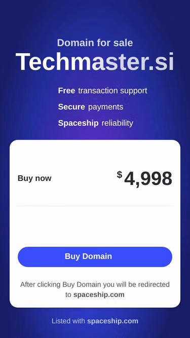 Screenshot of techmaster.si