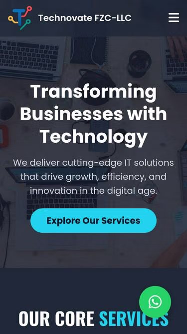 Screenshot of technovate.ae