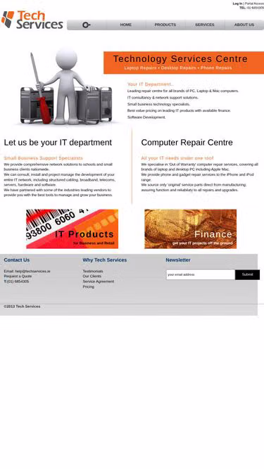Screenshot of techservices.ie