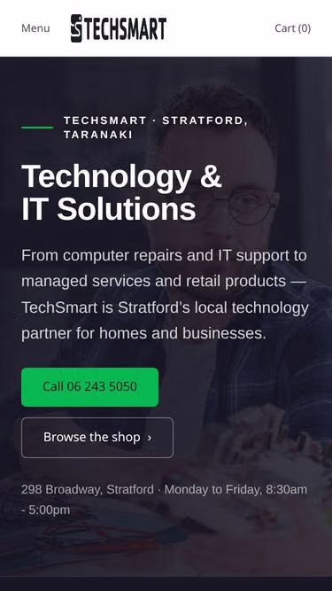 Screenshot of techsmart.co.nz
