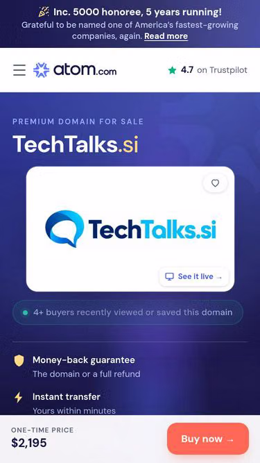 Screenshot of techtalks.si
