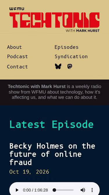 Screenshot of tectonic.fm