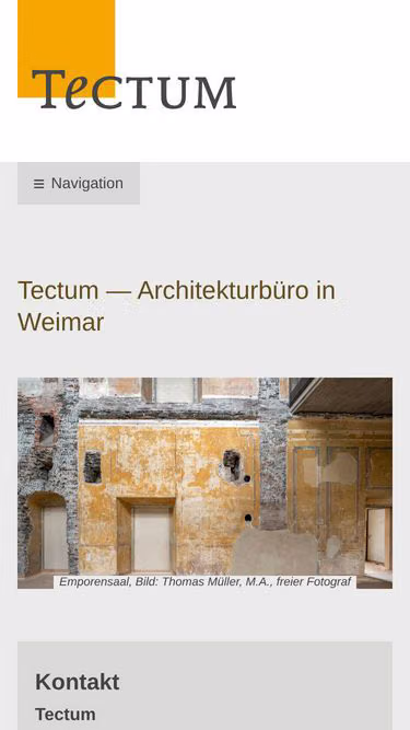 Screenshot of tectum.de