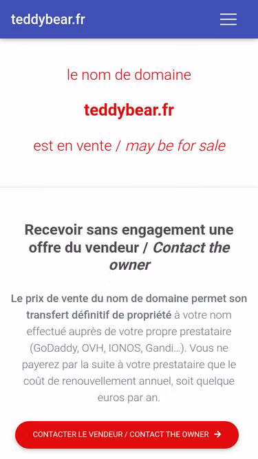 Screenshot of teddybear.fr
