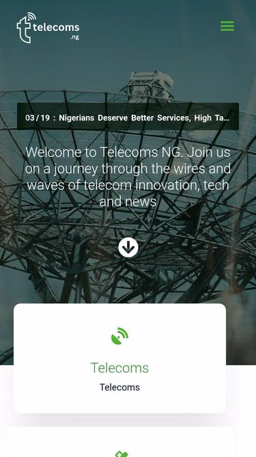 Screenshot of telecoms.ng