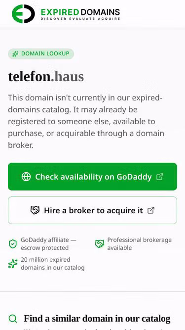 Screenshot of telefon.haus