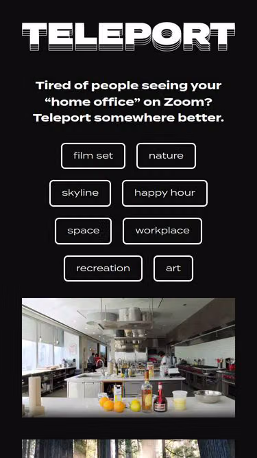 Screenshot of teleport.fm