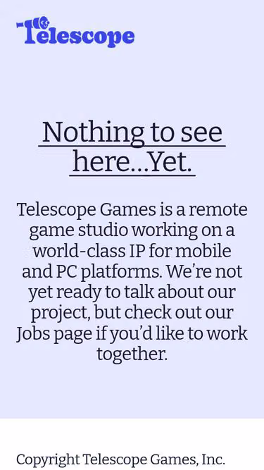 Screenshot of telescope.games