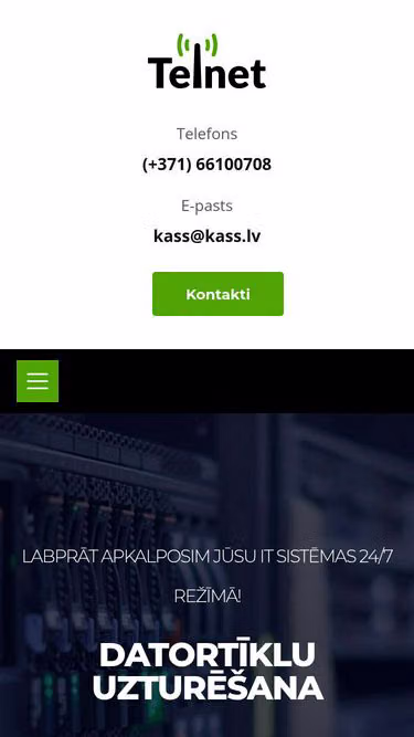 Screenshot of telnet.lv