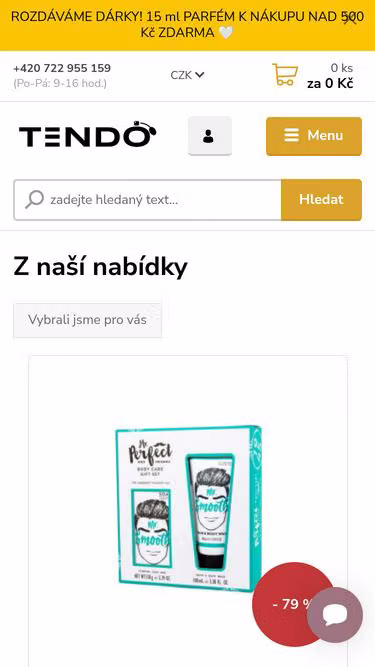 Screenshot of tendo.cz