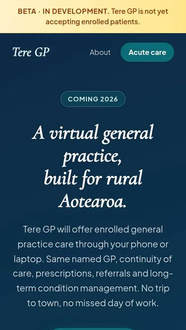 Screenshot of tere.co.nz