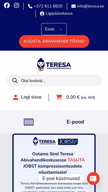Screenshot of teresa.ee