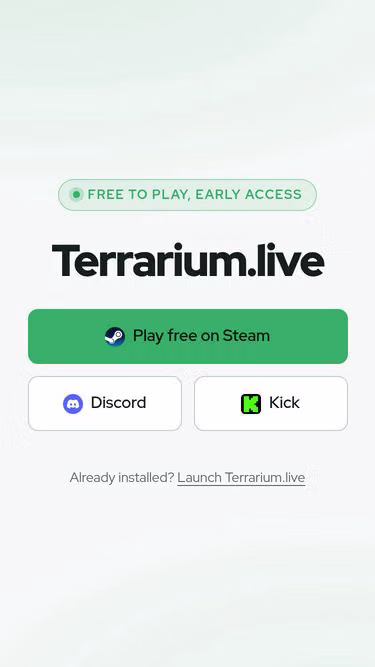 Screenshot of terrarium.live