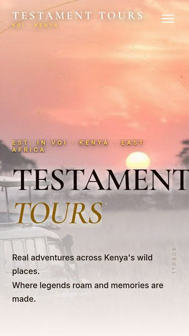 Screenshot of testament.tours