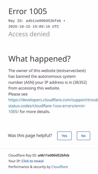 Screenshot of testserver.best