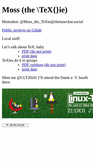 Screenshot of tex.guru