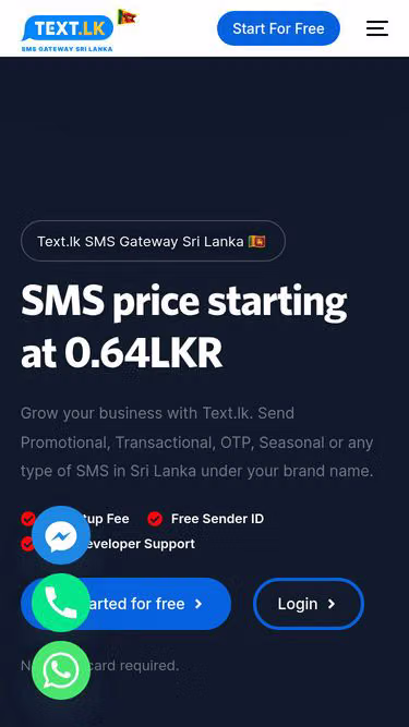 Screenshot of text.lk