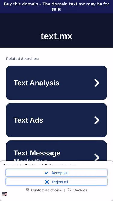 Screenshot of text.mx