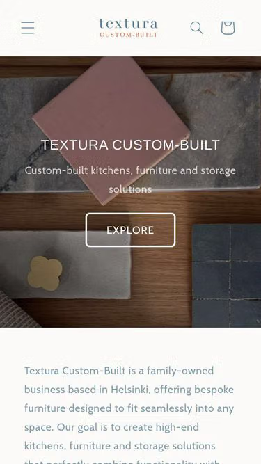 Screenshot of textura.fi
