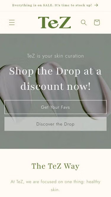 Screenshot of tez.skin