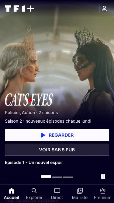 Screenshot of tf1.ci