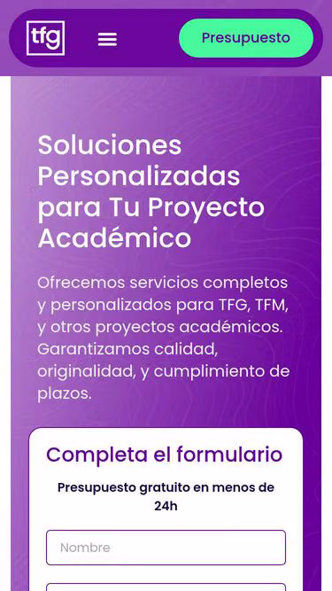 Screenshot of tfg.es