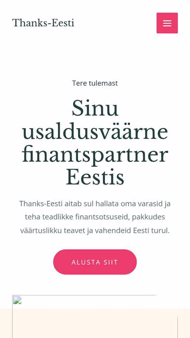 Screenshot of thanks.ee