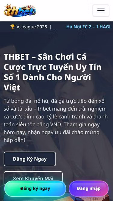 Screenshot of thbet.cash