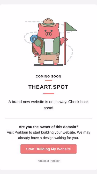 Screenshot of theart.spot