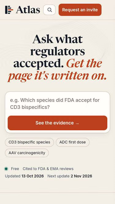 Screenshot of theatlas.bio