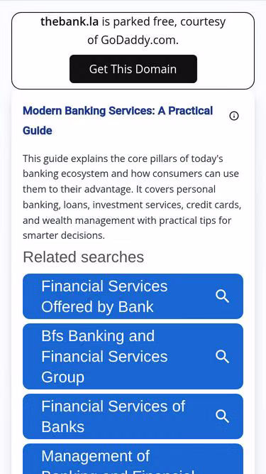 Screenshot of thebank.la