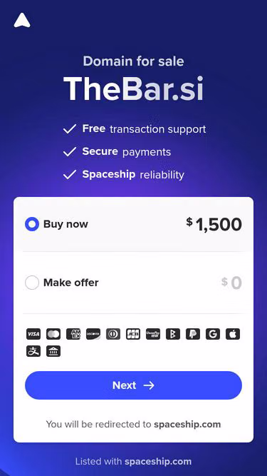 Screenshot of thebar.si