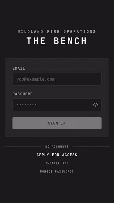 Screenshot of thebench.mobile