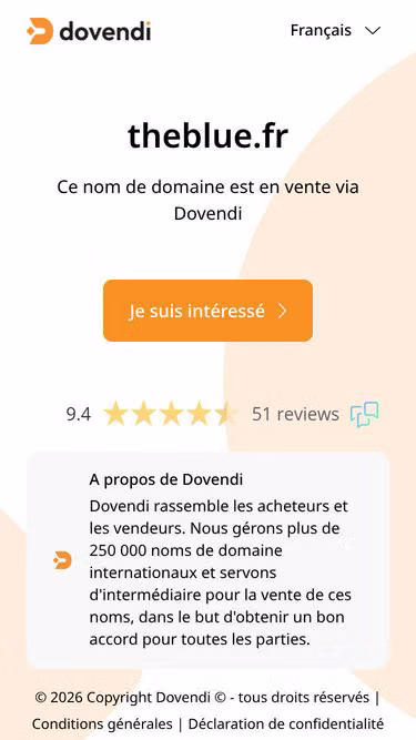 Screenshot of theblue.fr