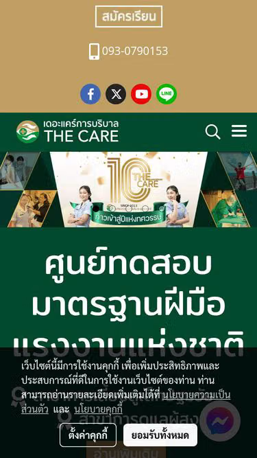 Screenshot of thecare.ac.th