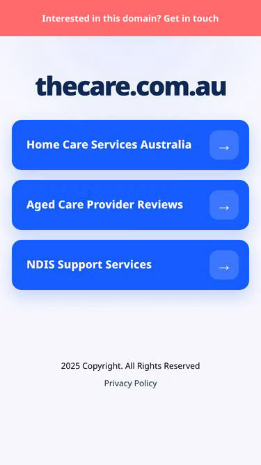 Screenshot of thecare.com.au