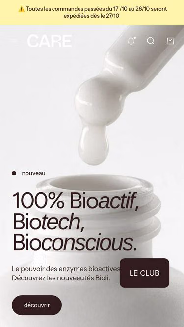 Screenshot of thecare.fr