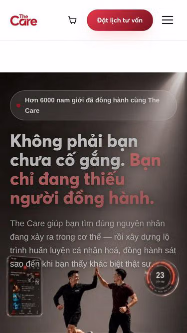 Screenshot of thecare.vn