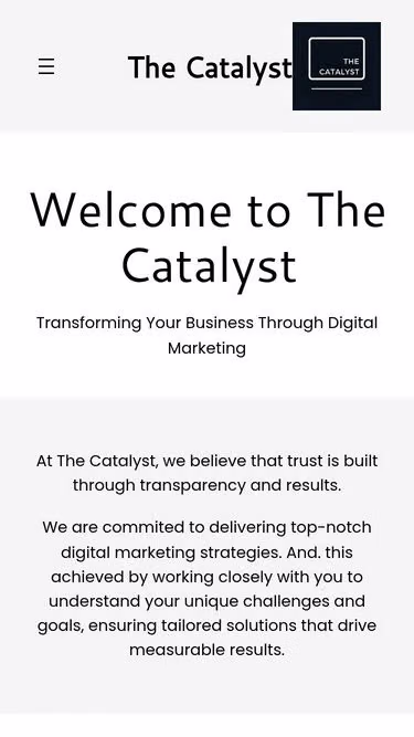 Screenshot of thecatalyst.solutions