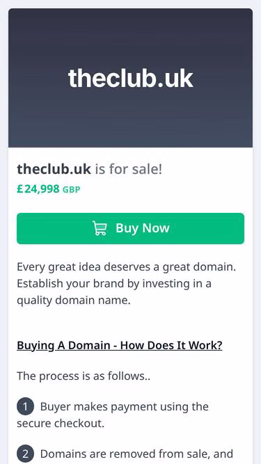 Screenshot of theclub.uk